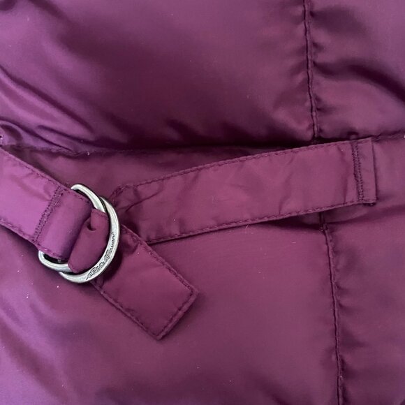 Eddie Bauer Womens Premium Goose Down Puffer Vest M Purple Adjustable Waist Warm - Picture 7 of 7